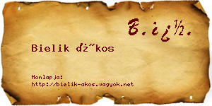 Bielik Ákos névjegykártya